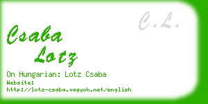 csaba lotz business card